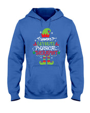 Load image into Gallery viewer, Santa's Favorite Physical Therapist Black T-Shirt Hoodie