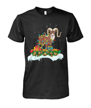 Load image into Gallery viewer, Christmas Goat, Goat Lover T-Shirt Unisex Long Sleeve