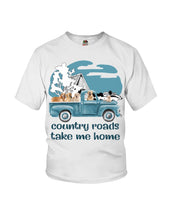 Load image into Gallery viewer, Country Road Golden Retriever Youth Tee