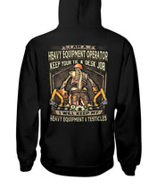 Load image into Gallery viewer, Heavy Equipment Operator Black T-Shirt Hoodie