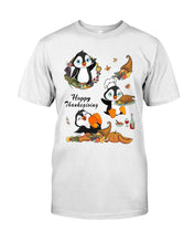 Load image into Gallery viewer, Penguin Happy Thanksgiving Gift For Kids Guys Tee