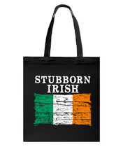 Load image into Gallery viewer, Stubborn Irish Flag Love Ireland Custom T-Shirt Basketweave Tote Bag