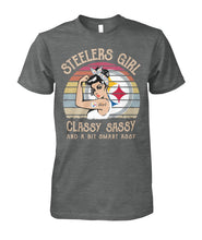 Load image into Gallery viewer, Steelers Girl Classy Sassy T-Shirt Guys Tee