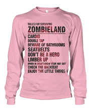 Load image into Gallery viewer, Zombieland Rules For Surviving Quote T-Shirt Unisex Long Sleeve