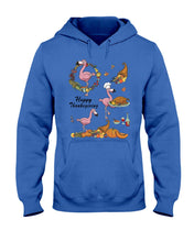 Load image into Gallery viewer, Flamingo Happy Thanksgiving Hoodie