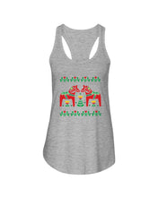 Load image into Gallery viewer, Swedish Dala Horse Gift White T-Shirt Ladies Flowy Tank