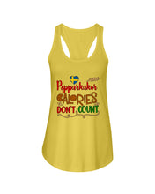 Load image into Gallery viewer, Pepparkakor Calories Don&#39;t Count Ladies Flowy Tank