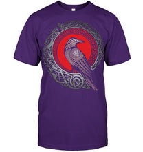 Load image into Gallery viewer, Viking Pattern Raven Mysterious T-Shirt Guys Tee