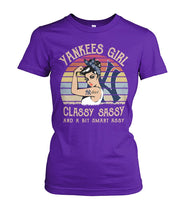 Load image into Gallery viewer, Yankees Girl Classy Sassy Funny Gift T-Shirt Ladies Tee