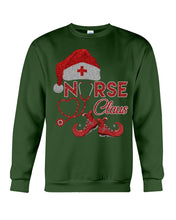 Load image into Gallery viewer, Merry Christmas Nurse Claus Black T-Shirt Sweatshirt