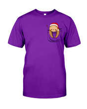 Load image into Gallery viewer, Pocket Slothmas Christmas Gift Funny T-Shirt Guys Tee
