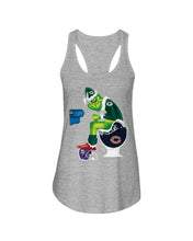 Load image into Gallery viewer, Grinch Green Bay Packers Funny Tee Ladies Flowy Tank