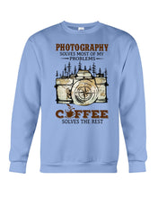 Load image into Gallery viewer, Solve Most Problems Camera Map Photography T-Shirt Sweatshirt