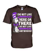 Load image into Gallery viewer, Fibromyalgia Anywhere Break Cancer Spirit T-Shirt Guys V-Neck