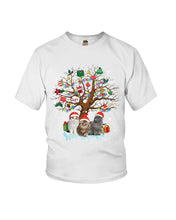 Load image into Gallery viewer, Christmas Tree Cat Lovers Cute Funny T-Shirt Youth Tee