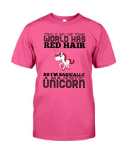 Load image into Gallery viewer, Redhead Unicorn Gift For Fans Funny T-Shirt Guys Tee