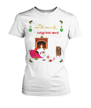 Load image into Gallery viewer, Snoopy Hallmark Christmas Movie Writing Shirt Ladies Tee