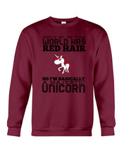Load image into Gallery viewer, Redhead Unicorn Gift For Fans Funny T-Shirt Sweatshirt