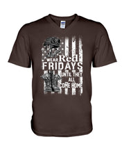 Load image into Gallery viewer, We Are Red Fridays Veteran Shirt Guys V-Neck