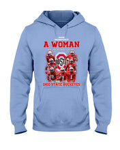 Load image into Gallery viewer, Woman Loves Ohio States Buckeyes American Football Ncaa 2019 T-Shirt Hoodie