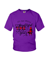 Load image into Gallery viewer, Funny Moose Wonderful Time Christmas Gift For Family Youth Tee