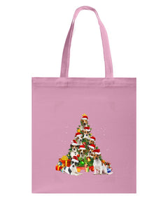 Jack Russell Christmas Gift For Christmas T-Shirt Basketweave Tote Bag