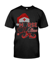 Load image into Gallery viewer, Merry Christmas Nurse Claus Black T-Shirt Guys Tee