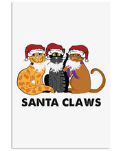 Load image into Gallery viewer, Santa Claws Funny Gift Christmas Gift For Cat Lovers Vertical Poster