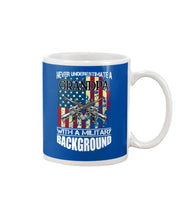 Load image into Gallery viewer, Never Underestimate A Grandpa Black T-Shirt Mug