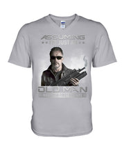 Load image into Gallery viewer, Arnold Schwarzenegger Terminator Old Man T-Shirt For Fans Guys V-Neck