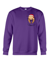 Load image into Gallery viewer, Pocket Slothmas Christmas Gift Funny T-Shirt Sweatshirt