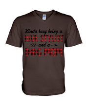 Load image into Gallery viewer, Hair Stylist And Dog Mom Gift For Dog Lovers Funny T-Shirt Guys V-Neck