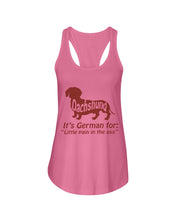 Load image into Gallery viewer, Dachshund German Shirt For Dachshunds Dog Lovers Ladies Flowy Tank