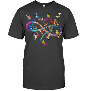 Bird Colorful Infinity Sign Guys Tee