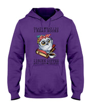Load image into Gallery viewer, Cute Owl Read Books And Drink Coffee Funny T-Shirt Hoodie