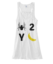 Load image into Gallery viewer, Spider 2 Y Banana Funny Football Play Ladies Flowy Tank