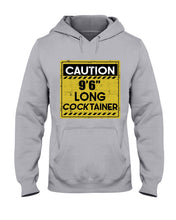 Load image into Gallery viewer, Caution 9&#39;6&#39;&#39; Long Cocktainer Black T-Shirt Hoodie