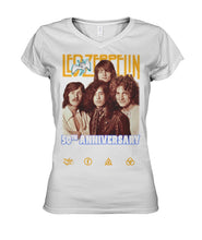 Load image into Gallery viewer, Led Zeppelin 50Th Anniversary Ladies V-Neck