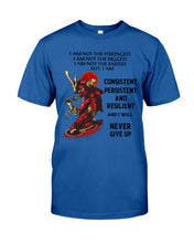 Load image into Gallery viewer, Samurai Consistent Persistent Resilient Quote T-Shirt Guys Tee