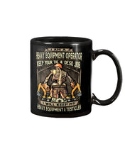 Load image into Gallery viewer, Heavy Equipment Operator Black T-Shirt Mug