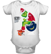 Load image into Gallery viewer, Funny Grinch Kansas Chief Christmas Gift Tee Baby Onesie