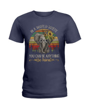 Load image into Gallery viewer, Elephant Be Kind Trending Quote Vintage T-Shirt Ladies Tee