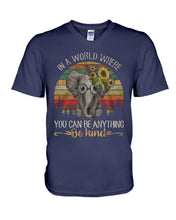Load image into Gallery viewer, Elephant Be Kind Trending Quote Vintage T-Shirt Guys V-Neck