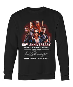 50Th Anniversary Arnold Schwarzenegger Terminator Cool Design T-Shirt 1970-2020 Unisex Long Sleeve
