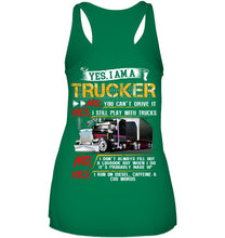 Load image into Gallery viewer, I Am A Trucker Ladies Flowy Tank