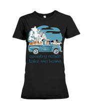 Load image into Gallery viewer, Country Road Golden Retriever Ladies Tee