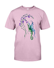 Load image into Gallery viewer, Dragon With Butterfly Wings Dragon Flowers Guys Tee