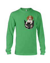 Load image into Gallery viewer, Beagle In The Pocket Funny T-Shirt Unisex Long Sleeve