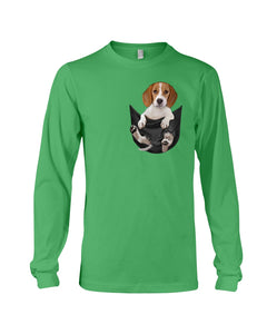 Beagle In The Pocket Funny T-Shirt Unisex Long Sleeve