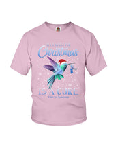 Load image into Gallery viewer, All I Want For Christmas Is A Cure Stop Diabetes Youth Tee